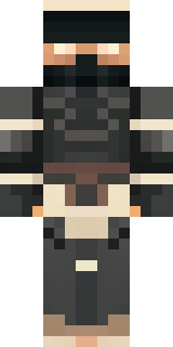 a ronin in weathered dark armor and a straw hat