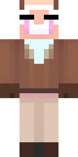 a friendly villager librarian in brown robes with glasses