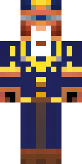 an airship captain in a navy coat with copper gadgets
