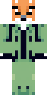 an anthropomorphic fox in a green explorer jacket
