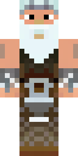 a frost viking in white furs and a horned helm