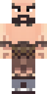 a viking warrior in fur and iron with a braided beard