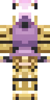 a piglin brute in gold armor with a snout and tusks
