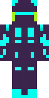 a neon cyber-ninja in dark bodysuit with teal light trim