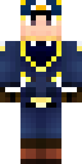 an airship captain in a navy coat with copper gadgets