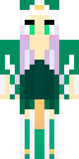 a queen in a flowing emerald gown with a silver tiara