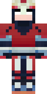 a samurai in red lacquered armor with a horned helmet
