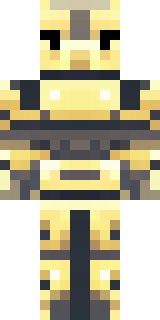 a piglin brute in gold armor with a snout and tusks