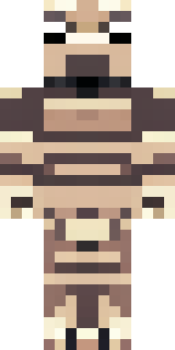 a piglin brute in gold armor with a snout and tusks