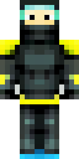 a modern scuba diver in a black wetsuit with a yellow tank