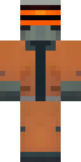 a battle-worn pilot in orange plating with scorch marks