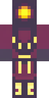 a nether hunter in crimson hide with glowing gold trim