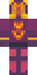 a nether hunter in crimson hide with glowing gold trim