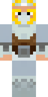 a frost viking in white furs and a horned helm