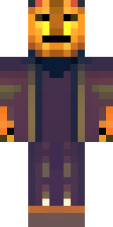 a Halloween pumpkin-headed figure in a dark cloak