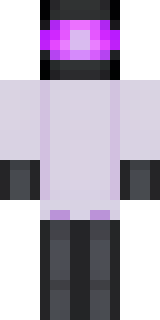 an enderman-inspired figure, tall and black with purple eyes