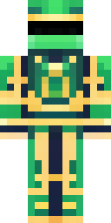 a jade samurai in green and gold ceremonial armor