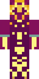 a nether hunter in crimson hide with glowing gold trim