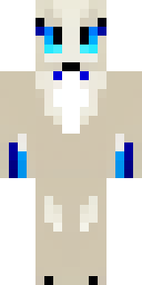 a snow fox spirit in white fur with blue markings
