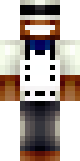 a cheerful chef in a white coat and tall hat with a wooden spoon