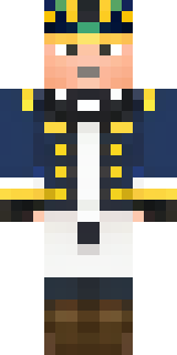 an airship captain in a navy coat with copper gadgets