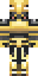 a piglin brute in gold armor with a snout and tusks