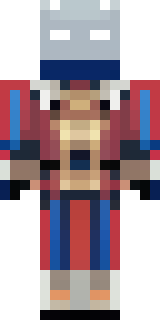 a masked hero in a sleek red and blue suit with a chest emblem