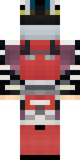 a samurai in red lacquered armor with a horned helmet