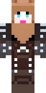 a shieldmaiden in leather armor with war paint