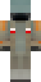a battle-worn pilot in orange plating with scorch marks