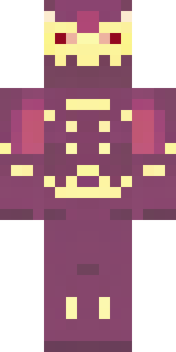 a nether hunter in crimson hide with glowing gold trim