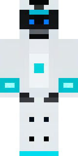 a sleek white service robot with a single cyan sensor