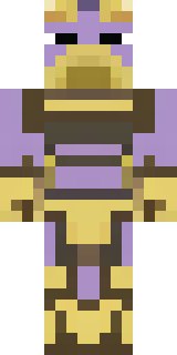 a piglin brute in gold armor with a snout and tusks