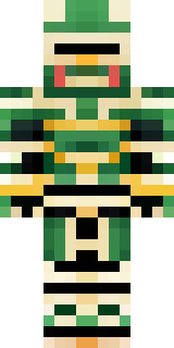 a jade samurai in green and gold ceremonial armor
