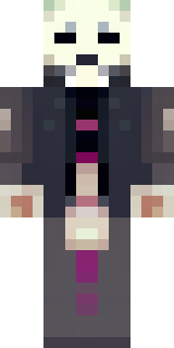 a necromancer in tattered black robes with a bone mask