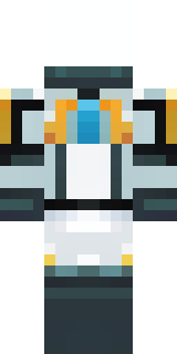 a mecha pilot in a white flight suit with a segmented helmet