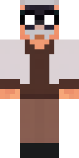 a friendly villager librarian in brown robes with glasses