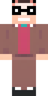 a friendly villager librarian in brown robes with glasses