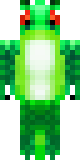 a dragon hybrid with green scales, horns and a spined tail