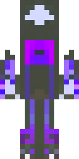 an end-realm sorcerer in obsidian robes with violet particles