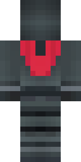 a shadow ninja in matte black with a red scarf