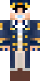 an airship captain in a navy coat with copper gadgets