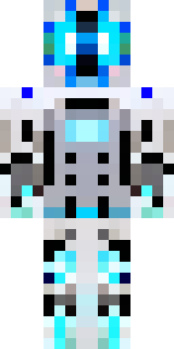 a chrome android with glowing blue eyes and exposed joints