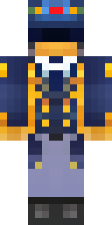 an airship captain in a navy coat with copper gadgets