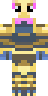 a piglin brute in gold armor with a snout and tusks