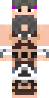 a viking warrior in fur and iron with a braided beard