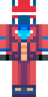 a masked hero in a sleek red and blue suit with a chest emblem