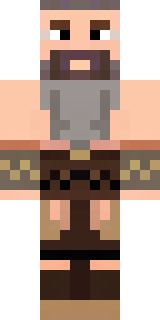 a viking warrior in fur and iron with a braided beard
