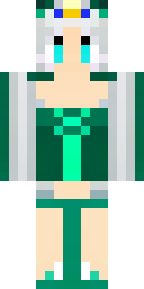 a queen in a flowing emerald gown with a silver tiara