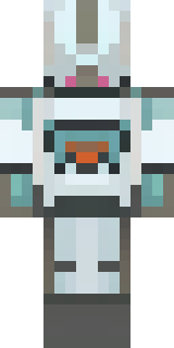 a mecha pilot in a white flight suit with a segmented helmet